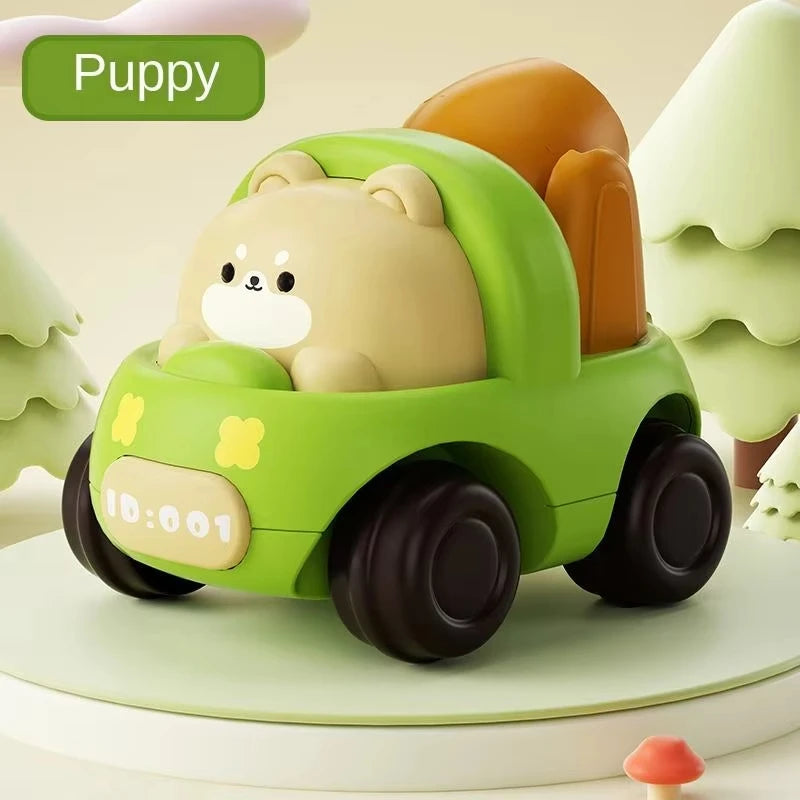 Baby Animal Car Toys Toddler Press and Go Cars Pull Back