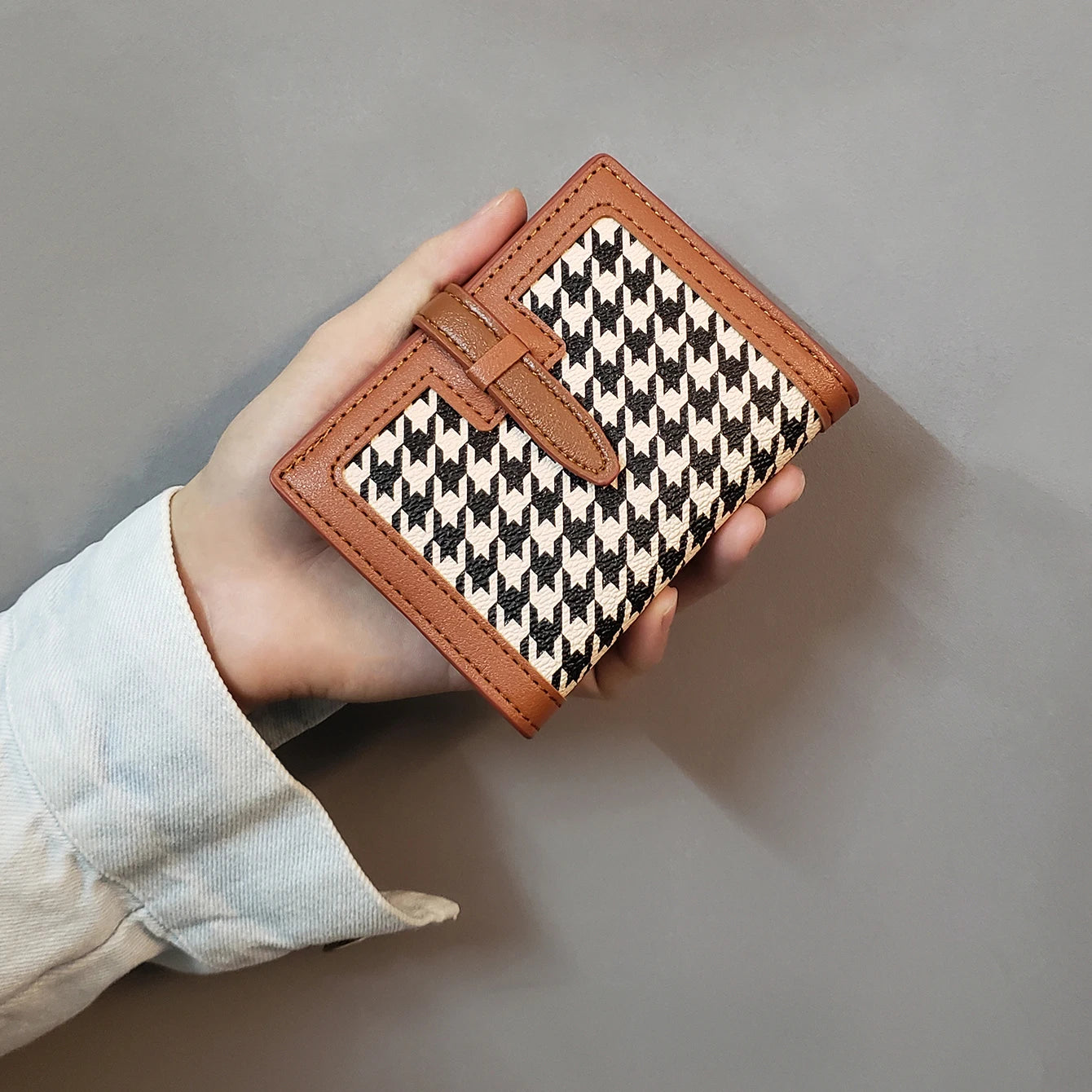 Luxury Leopard Paint Short Wallet PU Leather Fashion