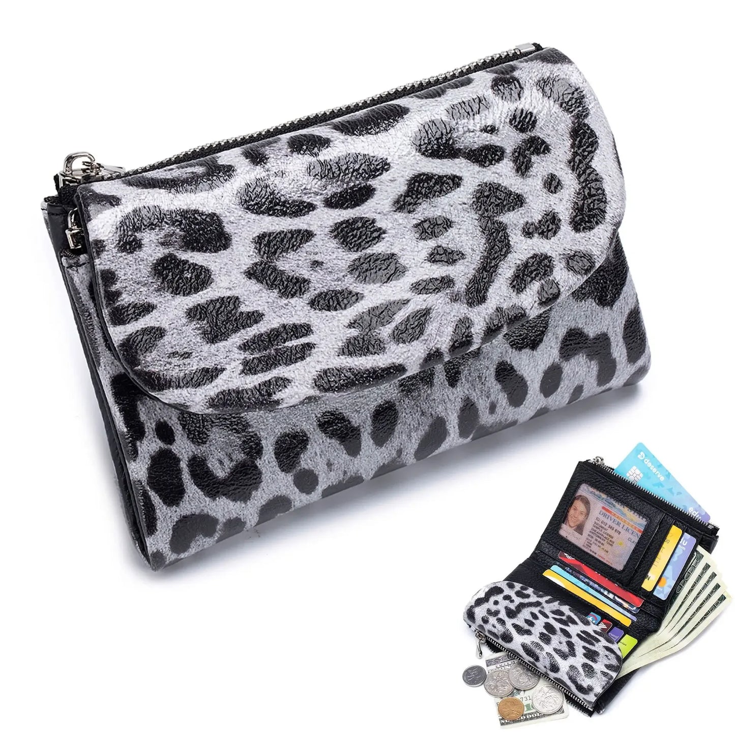Female Coin Purse Genuine Leather Short Women Wallet