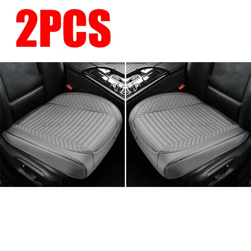 Beige Jungle Line Seametal full-wrapped breathable car seat cover on a car seat showing its snug fit and breathable fabric.