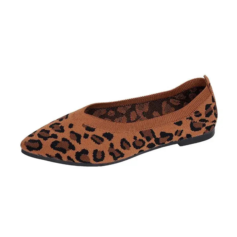 Elegant Houndstooth Knitted Ballet Flats Woman - Jungle Line