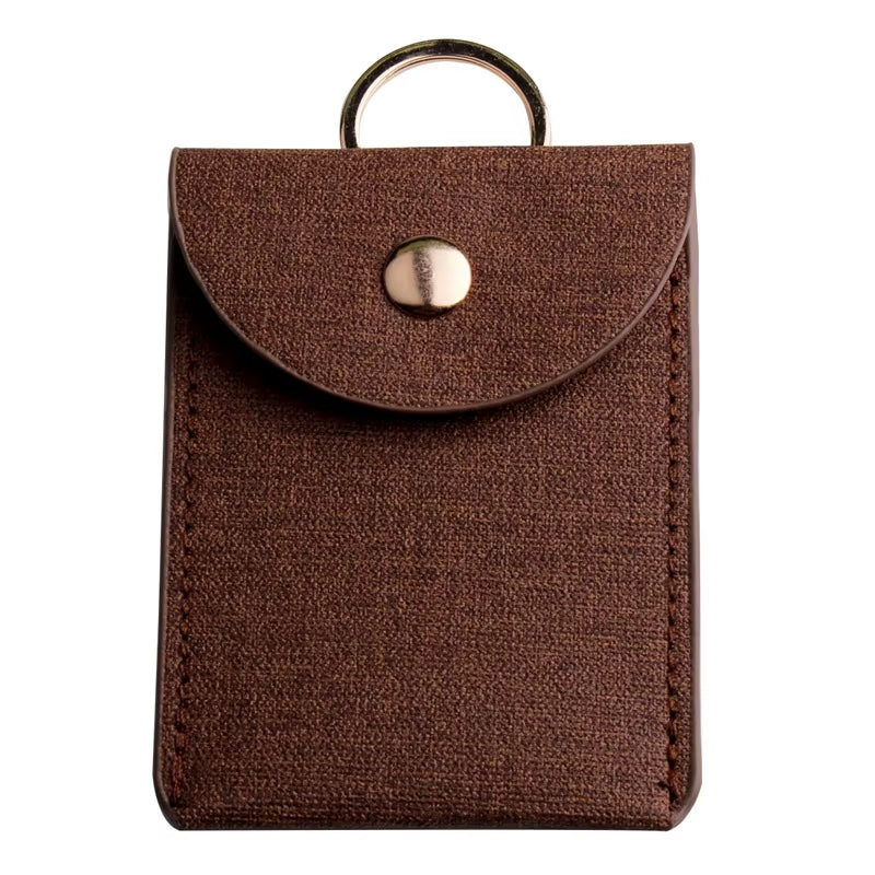 Fashion Leopard Print PU Function Card Case Business Card Holder Men Women Credit Card Bag ID Card Key Wallet with Keychain