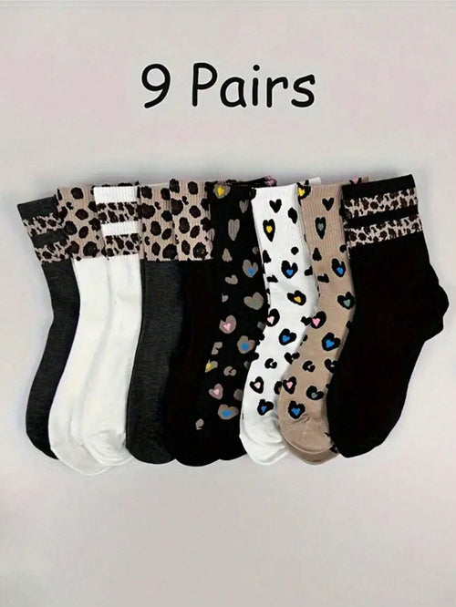 Chaussettes Montantes Femme Imprimé Léopard - Confort et Style