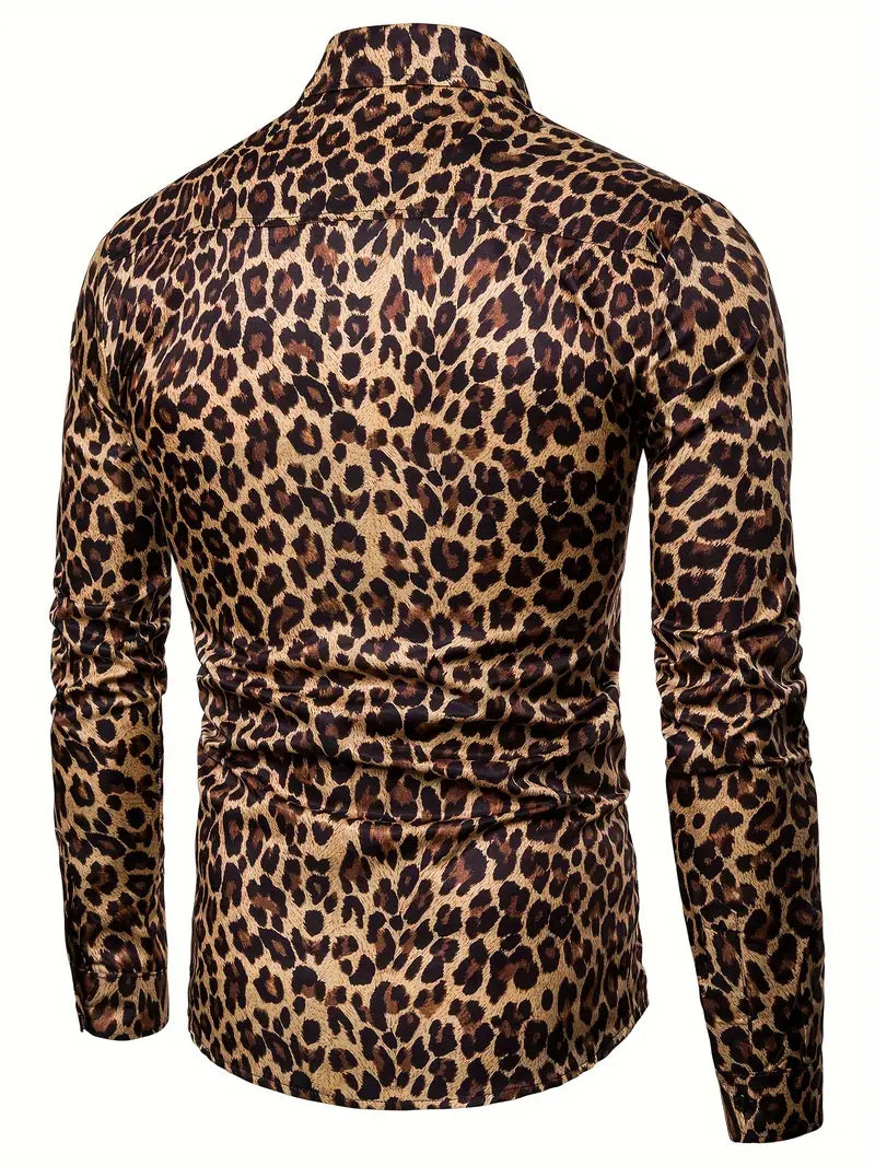 Chemise Homme Imprimé Léopard | Style Graphique et Décontracté