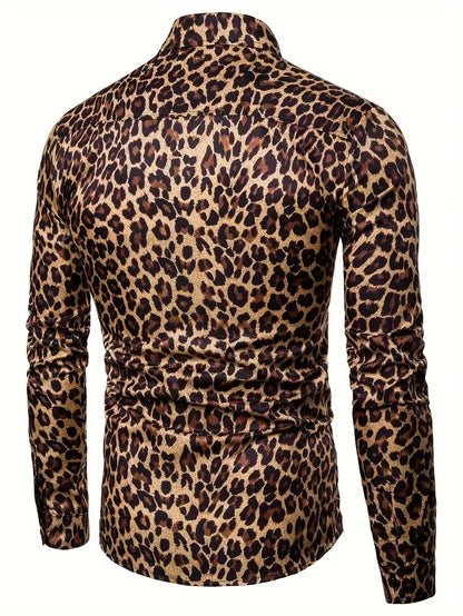 Chemise Homme Imprimé Léopard | Style Graphique et Décontracté