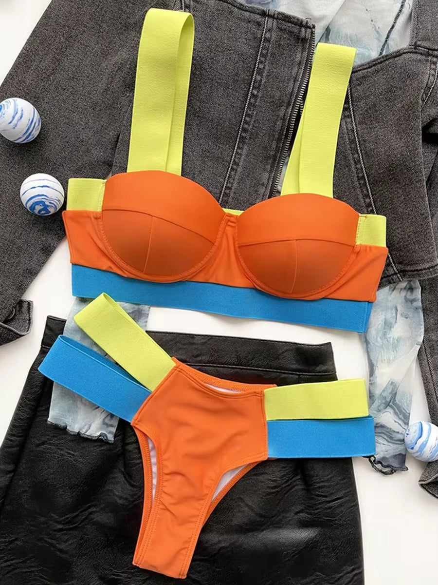 Leopard High Waist Bikini Push up Bra Cup Bikinis 2025 Women Swimsuit Female Swimwear Two Piece Bikini Set High Cut Bathing Suit