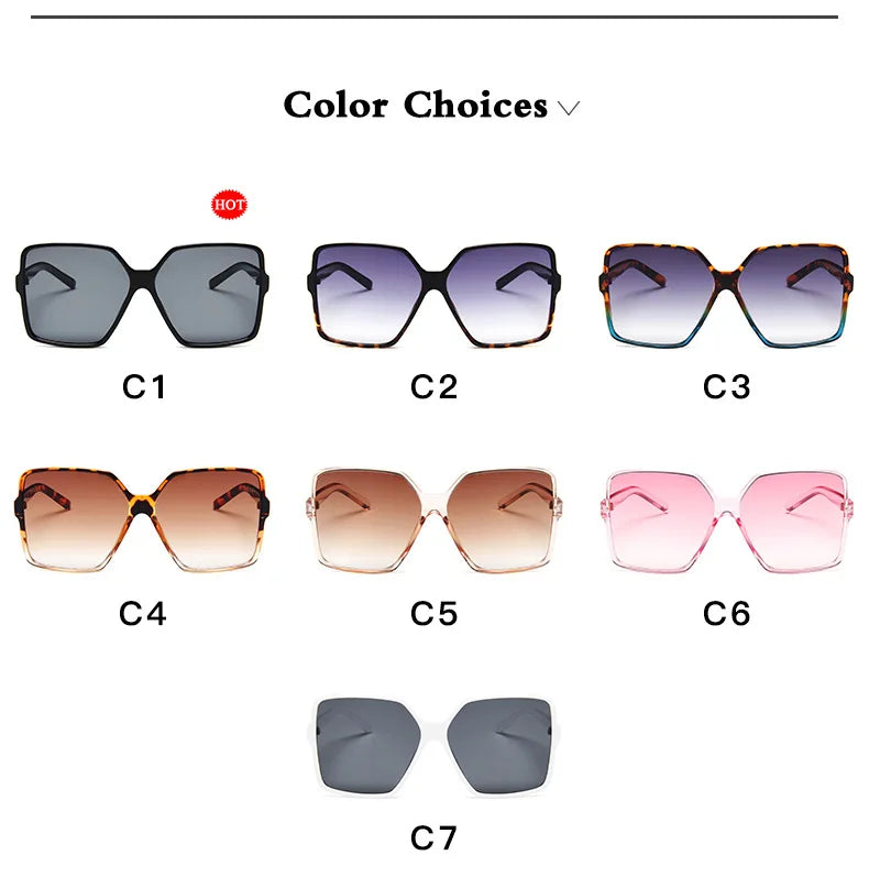 Higody Fashion Women Oversized Sunglasses Gradient