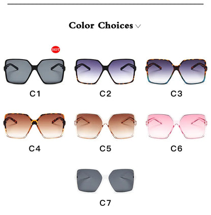 Higody Fashion Women Oversized Sunglasses Gradient