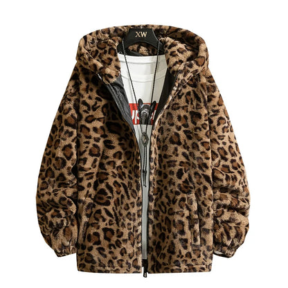 Leopard Print Jacket Loose and Comfortable