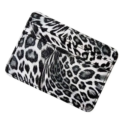 New Leopard Pattern Leather Slim Card Wallet For  men