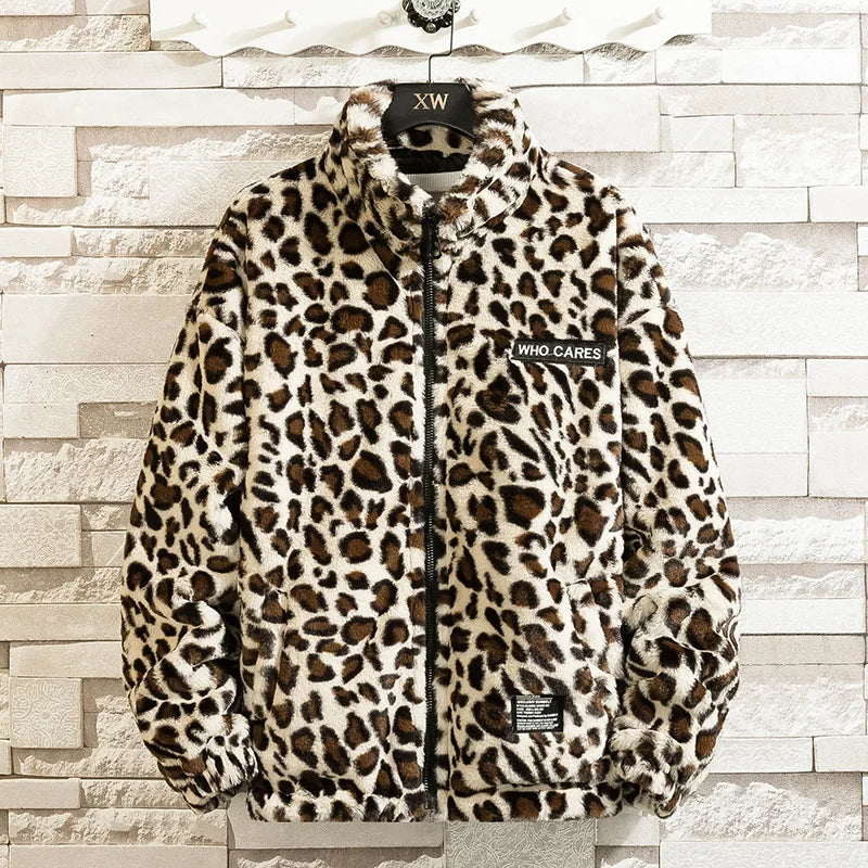 Leopard Print Jacket Loose and Comfortable