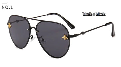 Luxury Bee Pilot Sunglasses Women Fashion Shades