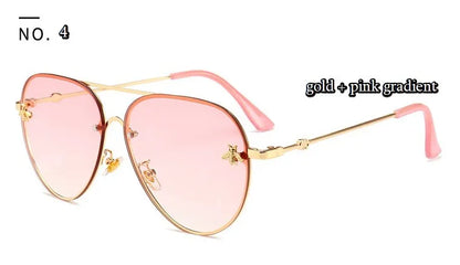 Luxury Bee Pilot Sunglasses Women Fashion Shades