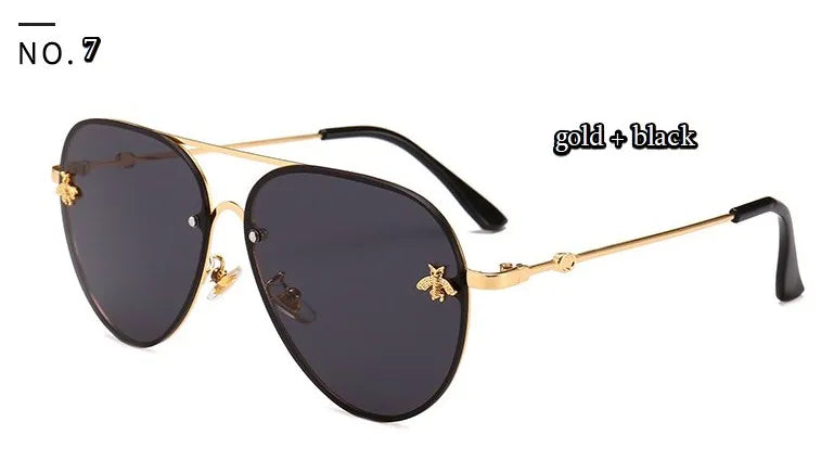 Luxury Bee Pilot Sunglasses Women Fashion Shades