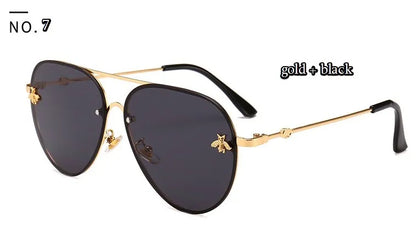 Luxury Bee Pilot Sunglasses Women Fashion Shades