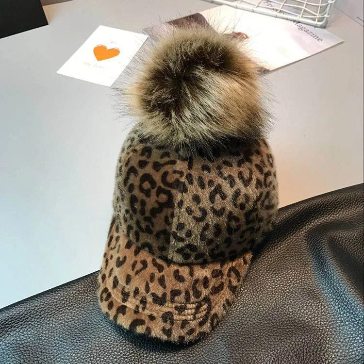 Doitbest Children Hip Hop Baseball Cap Wool leopard