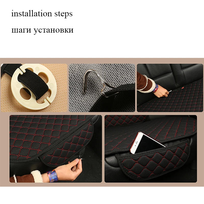 Universal Car Seat Cover Protector Linen Front Rear Back