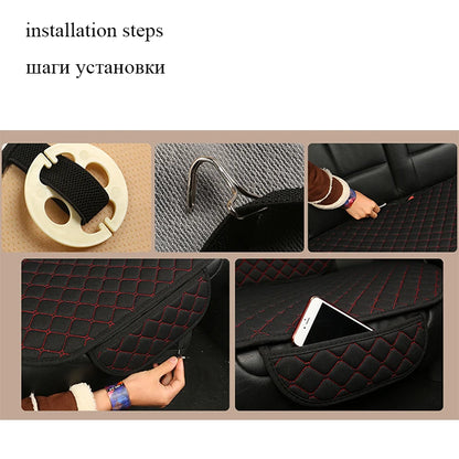 Universal Car Seat Cover Protector Linen Front Rear Back