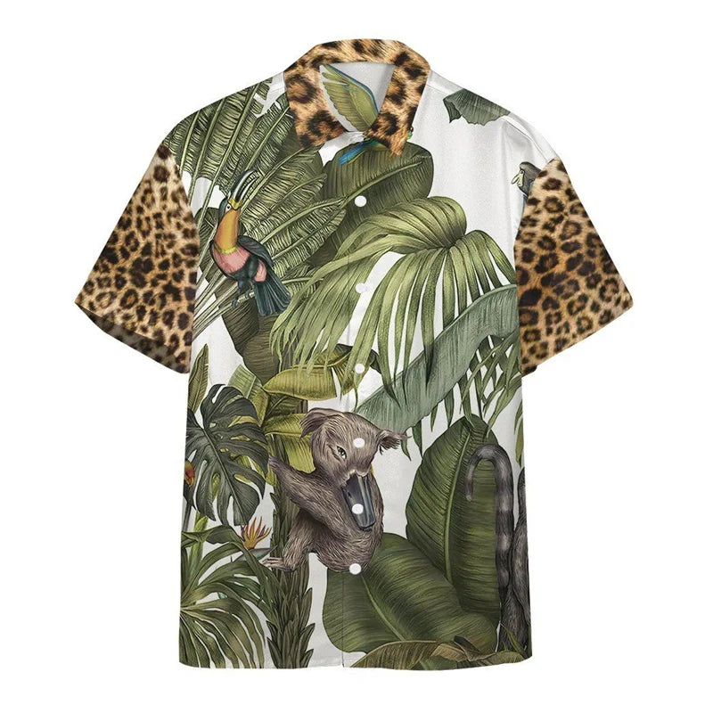 Leopard Hawaiian Shirt For Men Women Summer Street