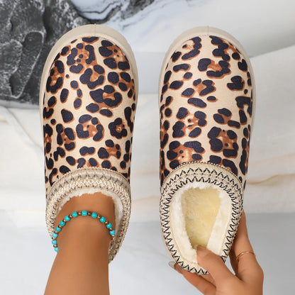 New Slip on Leopard Comfortable Outdoor Slippers Women
