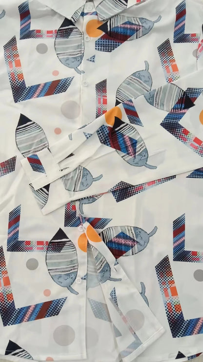 Fashion Tiger Chain Leopard Pattern Feather Digital Print