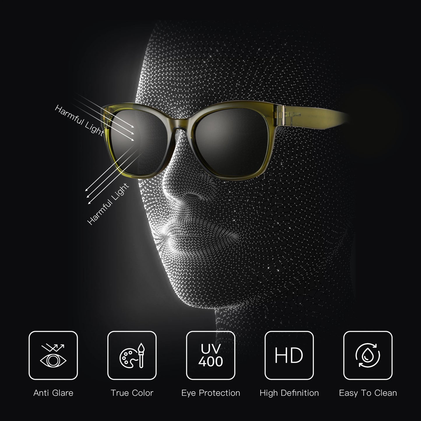 ZENOTTIC Fashion Original Thick Butterfly Frame