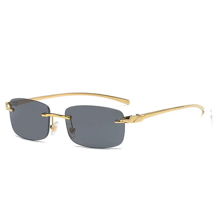 Fashion Vintage Rimless Square Sunglasses  Men
