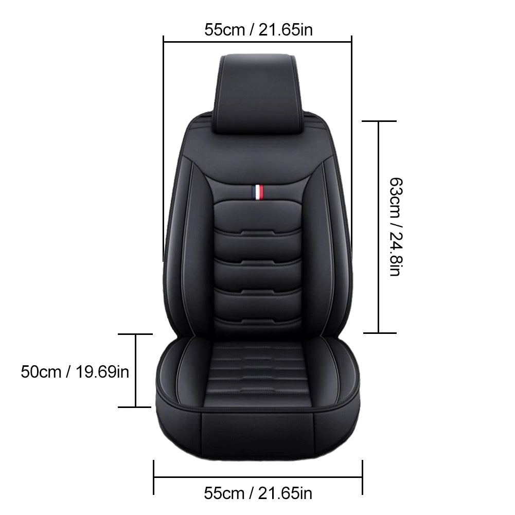 Car Seat Cover Universal PU Leather Front Seat Cover