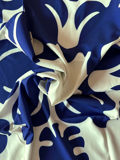 2024 European and American Cross-border WOMEN'S Clothing New Dress V-neck Sleeveless Sexy Printed Large Hem Medium Length Dress