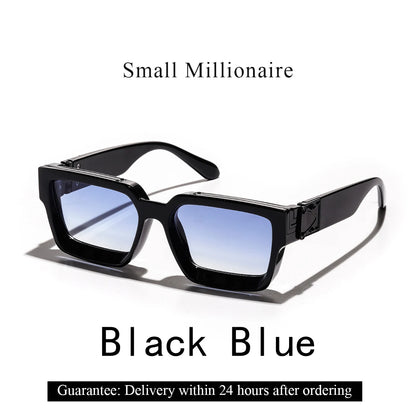 Ruiao Retro Black Millionaire Shades Luxury Sunglasses 2025 For Men Designer Famous Brand Square Sun Glasses Man Women Sunglass