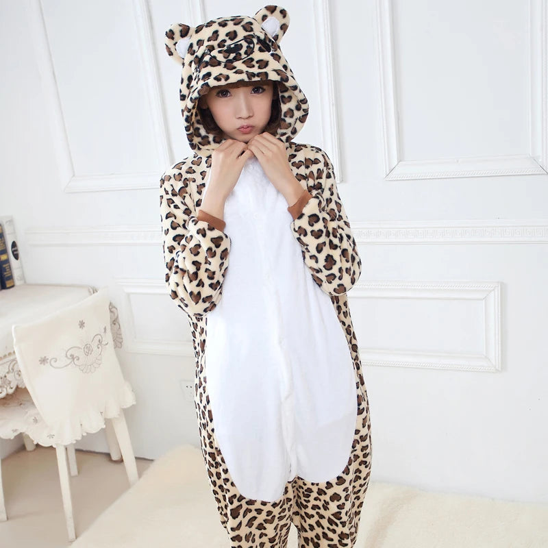 Unisex Leopard Kigurumi Unicorn   Women's Pajamas