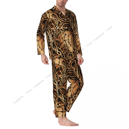 Mens Pajamas Sets Home Suits Tiger Leopard And Crocodile