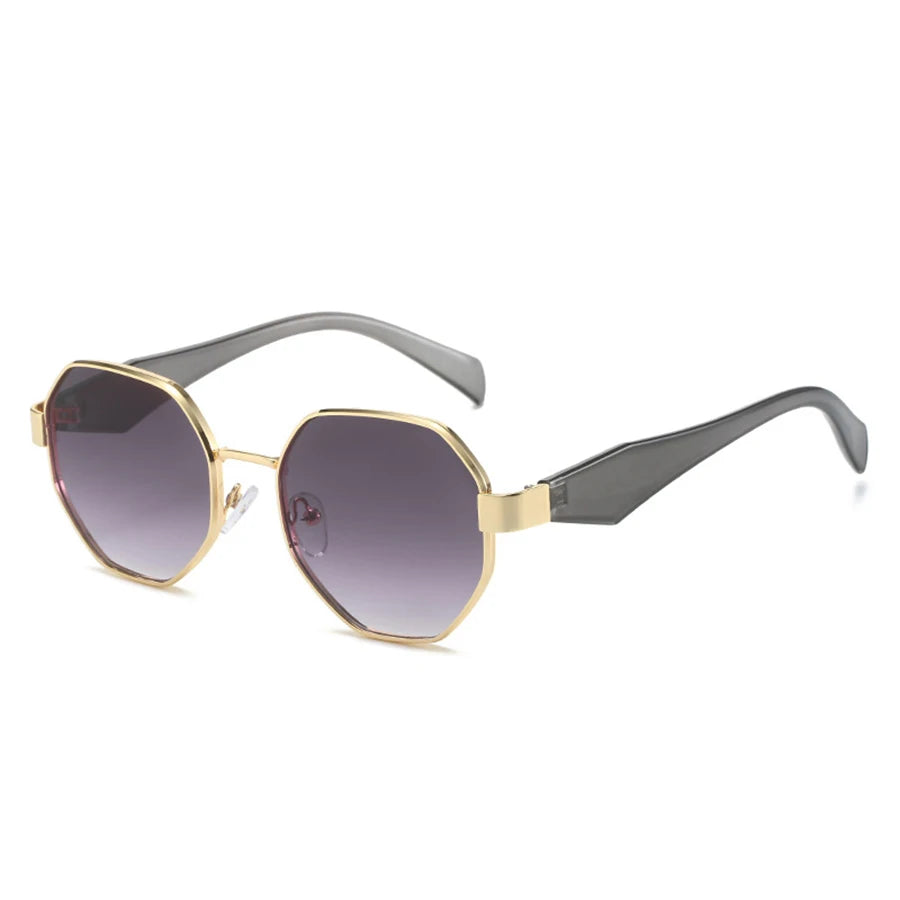 New Retro Sunglasses Women Fashion Polygonal