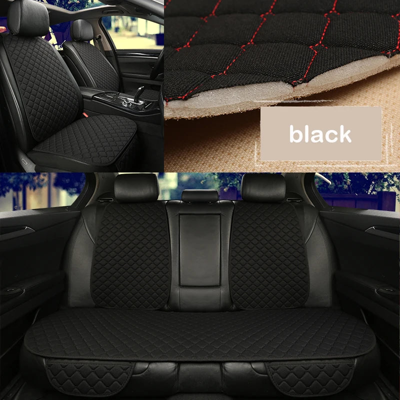 Universal Car Seat Cover Protector Linen Front Rear Back