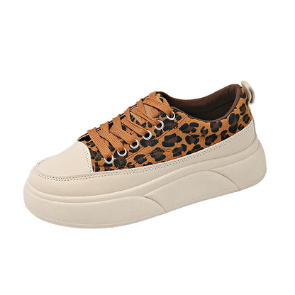 Luxury Leopard Women Skateboard Shoes Platform