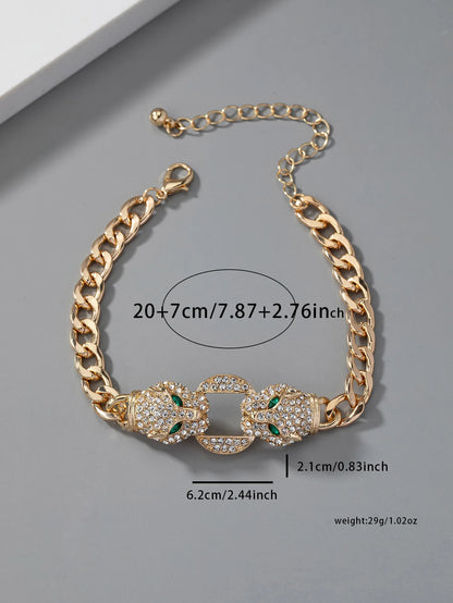 Round Leopard Head Bracelet Simple Fashion Hand Jewelry