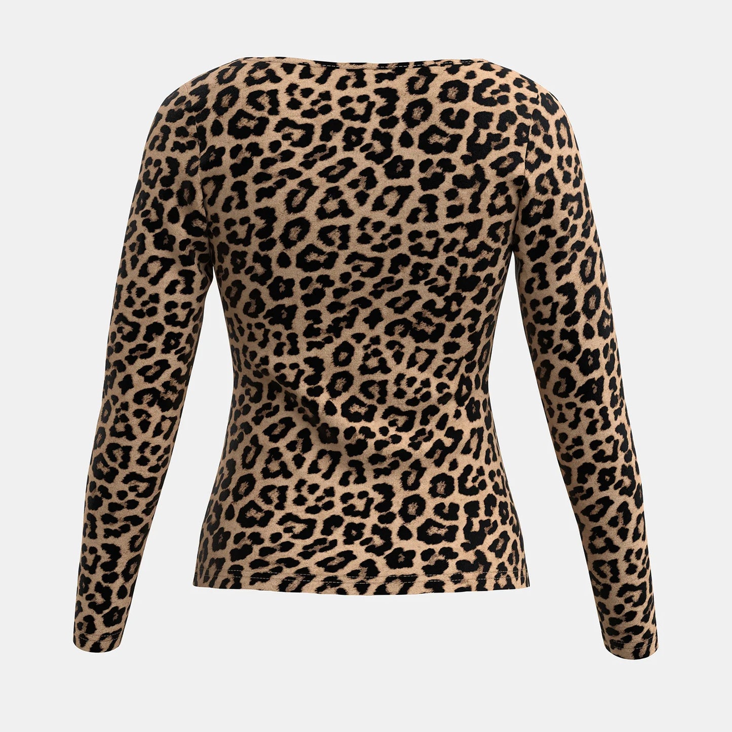 Mia Muse Women'S T-Shirts Autumn Fitting Slim Leopard