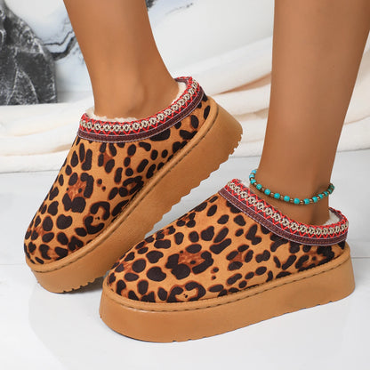 New Slip on Leopard Comfortable Outdoor Slippers Women