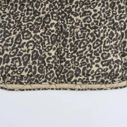 Quilted Jacket Woman Lightweight Padded Woman's Demi-Season Jacket For Women Outerwears Leopard Female Autumn Winter Coat