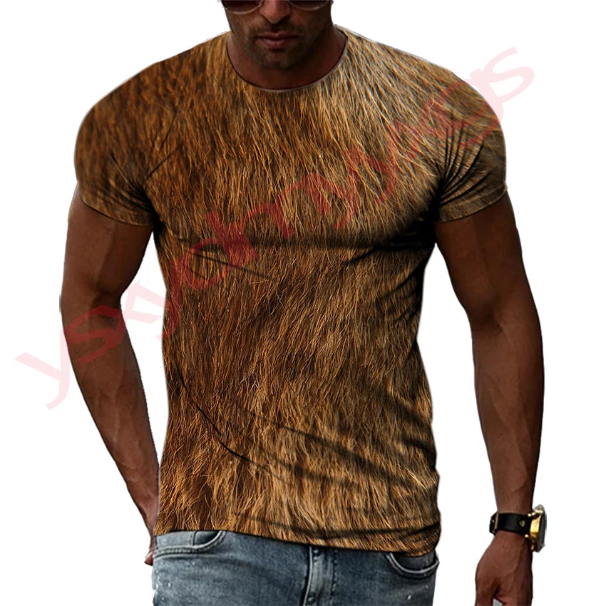 Summer Hip-Hop Style Leopard Tiger Animal Fur