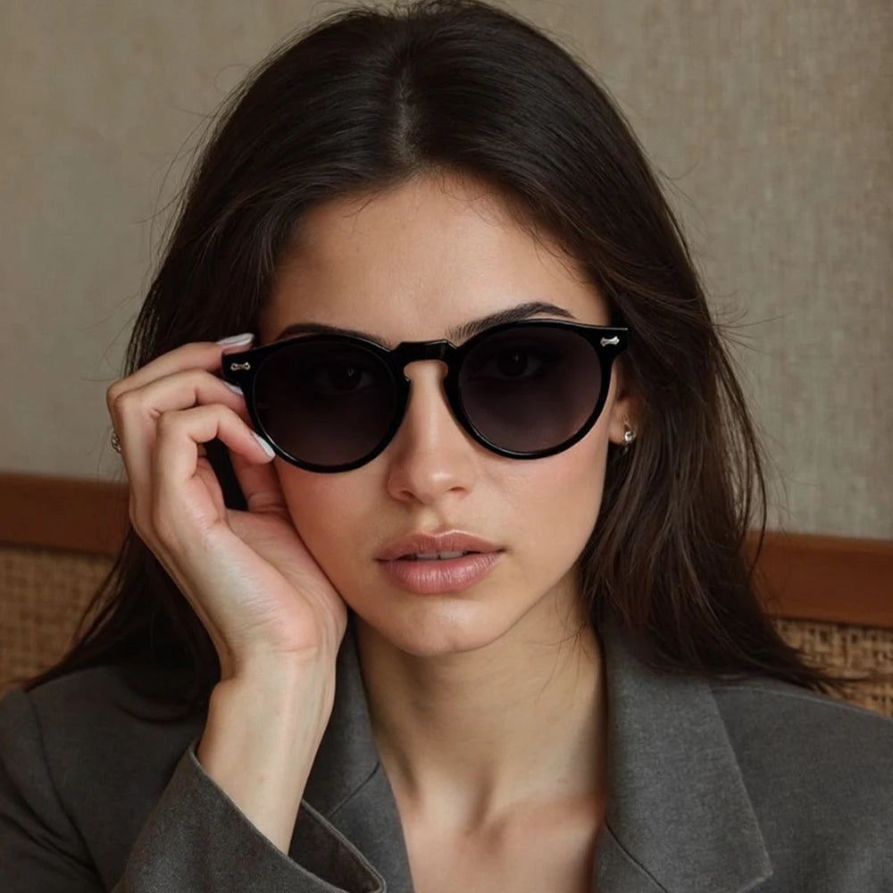 Retro Round Sunglasses Men Women Fashion