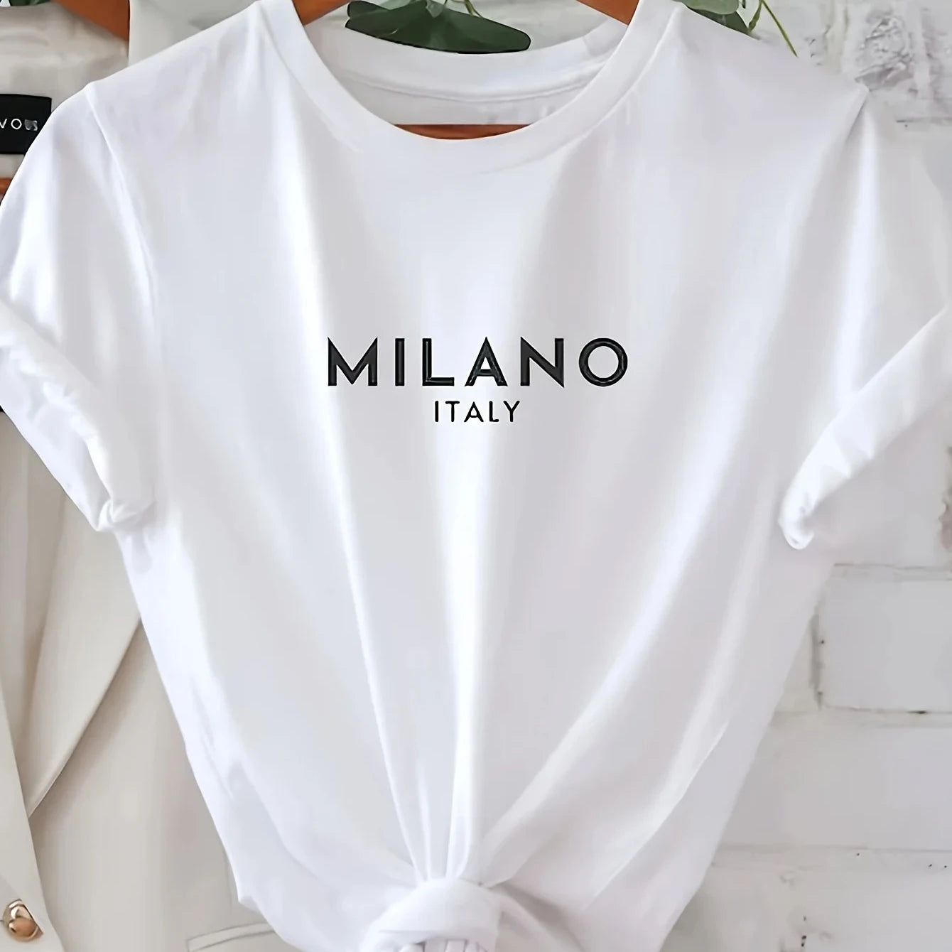 Letter Print Crew Neck T-Shirt, Casual Short Sleeve T-Shirt