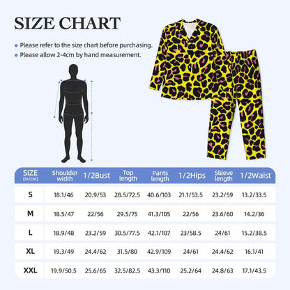 Leopard Print Sleepwear Autumn Yellow Pink and Black Casual