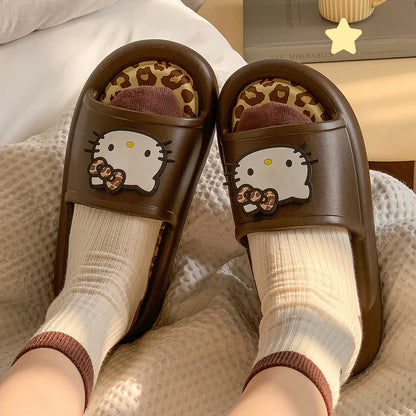 Leopard Women Slippers Summer Cartoon Non-slip