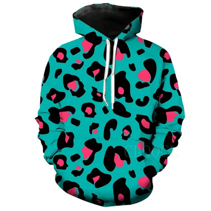 3D printed Harajuku men's sportswear leopard print men's