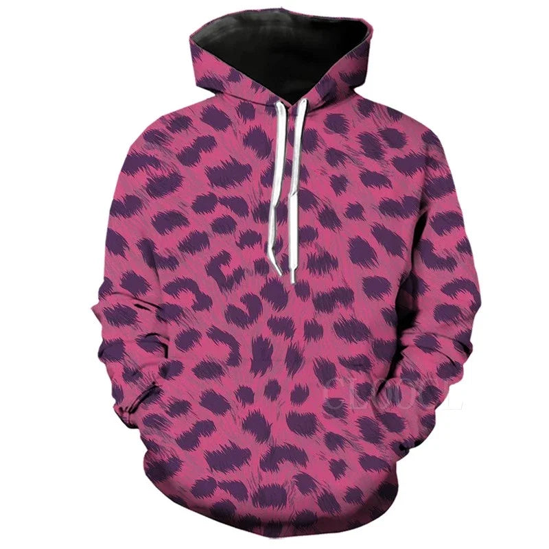 3D printed Harajuku men's sportswear leopard print men's