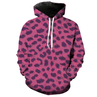 3D printed Harajuku men's sportswear leopard print men's