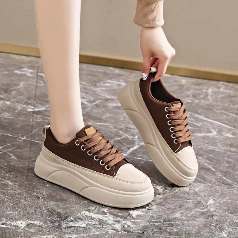 Luxury Leopard Women Skateboard Shoes Platform