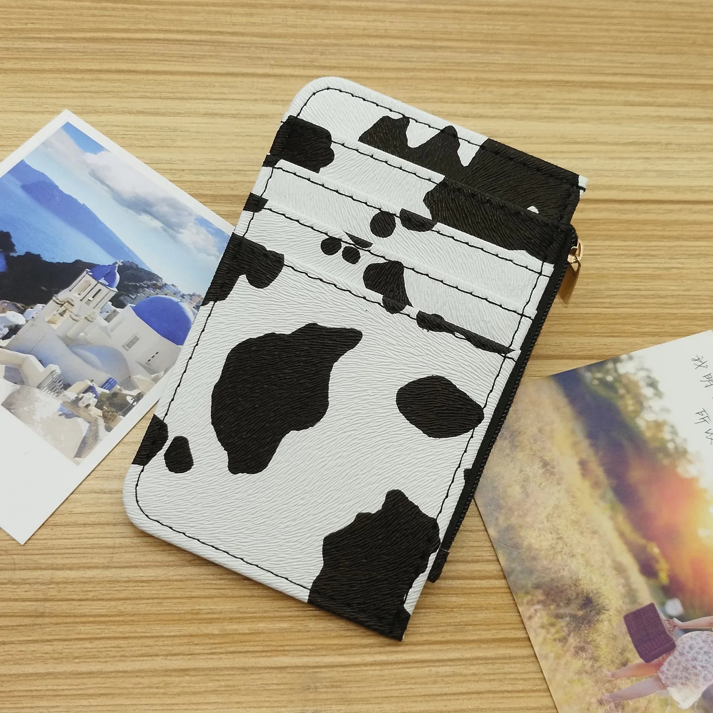 New Leopard Pattern Leather Slim Card Wallet For  men