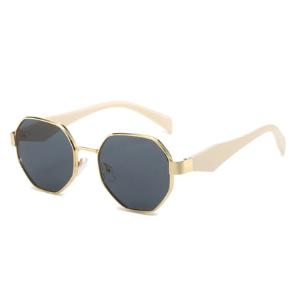 New Retro Sunglasses Women Fashion Polygonal
